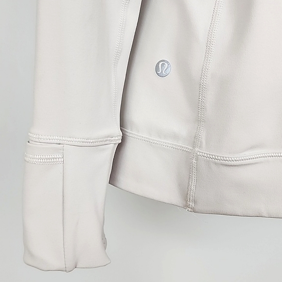 Lululemon Every Journey Hooded Zip Up Jacket Stone WhiteThumbholes Size 8 - Picture 5 of 13